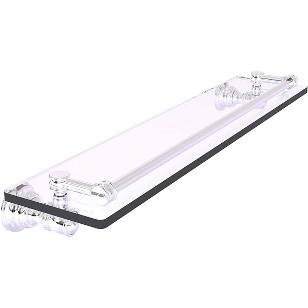 Smith Thera Glass Bracket Shelf with Towel Bar Wayfair